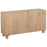 Austin Solid Wood Extra Large Sideboard with Wide Top – Natural Grain Storage Furniture for Lamps & Décor