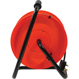 Eagle 4 Socket 25 Metre Extension Reel with Stand, Carry Handle & Overheat Protection – Black/Red