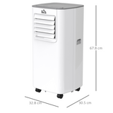 HOMCOM 5000BTU Portable Air Conditioner with 4 Modes, LED Display, Remote & 24 Hour Timer – Home Office Cooling