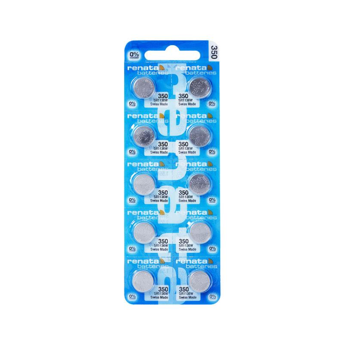 Renata SP 350 Watch Batteries, Pack of 10 – Higher Silver Content for Longer Battery Life
