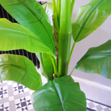 Leaf 180cm Artificial Banana Tree with Copper Metal Planter – Tropical Faux Plant for Home