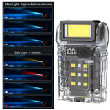 USB Rechargeable LED Flashlight with 7 Lighting Modes – Magnetic Mini Torch for Camping, Hiking & Emergency Use