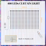 HOMCOM Smart LED Curtain Lights – 3 x 3m App-Controlled DIY Fairy Lights with 400 LEDs