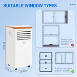 HOMCOM 9000 BTU Portable Air Conditioner with 4 Modes, LED Display & Timer – Home Office Cooling