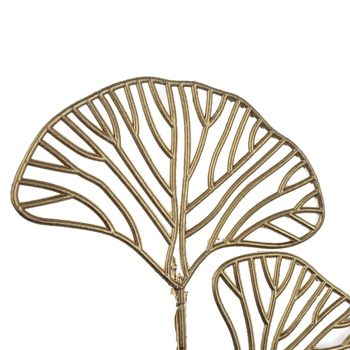 Golden Leaves Flower Arrangement Decoration, Pack of 6 – 65cm Wired Gold-Dipped Stems