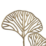 Golden Leaves Flower Arrangement Decoration, Pack of 6 – 65cm Wired Gold-Dipped Stems