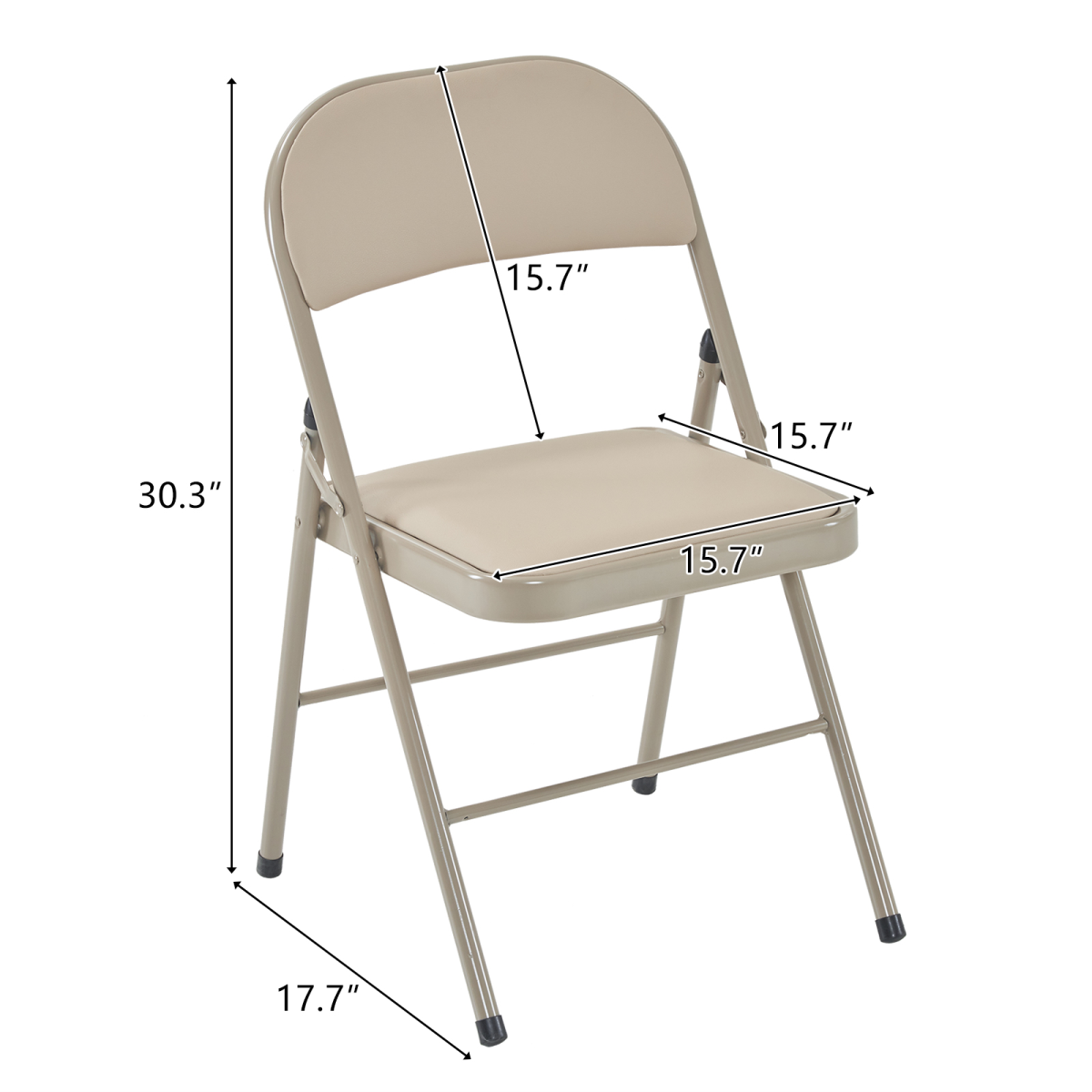 4pcs Foldable Steel & PVC Chairs with Padded Seat – Convention, Exhibition & Event Seating