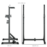 SPORTNOW Heavy Duty Squat Rack with Adjustable Height & Width, 150kg Capacity – Barbell Stand for Home Gym, Black