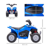 AIYAPLAY Honda Licensed 6V Kids Electric Quad Bike with LED Lights & Horn – Ride-On ATV for 18-36 Months, Blue