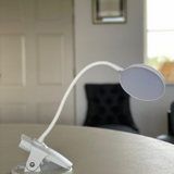Native Lighting Clip-On Mini Desk Lamp with Flexible Gooseneck – Free-Standing or Clamp-On Light