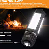 Rechargeable Foldable LED Camping Lantern with Magnetic Base & Hook – Outdoor Work Light, Black