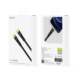 WYEFLOW 27W Gold-Tip Braided USB-C to 8-Pin Fast Charge and Sync Cable, 1m – Black