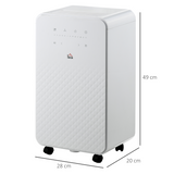 HOMCOM 10L/Day Dehumidifier with Air Purifier, Timer & 5 Modes – Compact Damp and Dust Control
