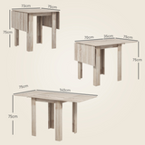 HOMCOM Extendable Folding Drop Leaf Dining Table – Space-Saving Table for 2–4 Seats