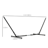 Outsunny 12ft (3.8m) Adjustable Heavy-Duty Metal Hammock Stand – Universal Fit for Garden & Camping