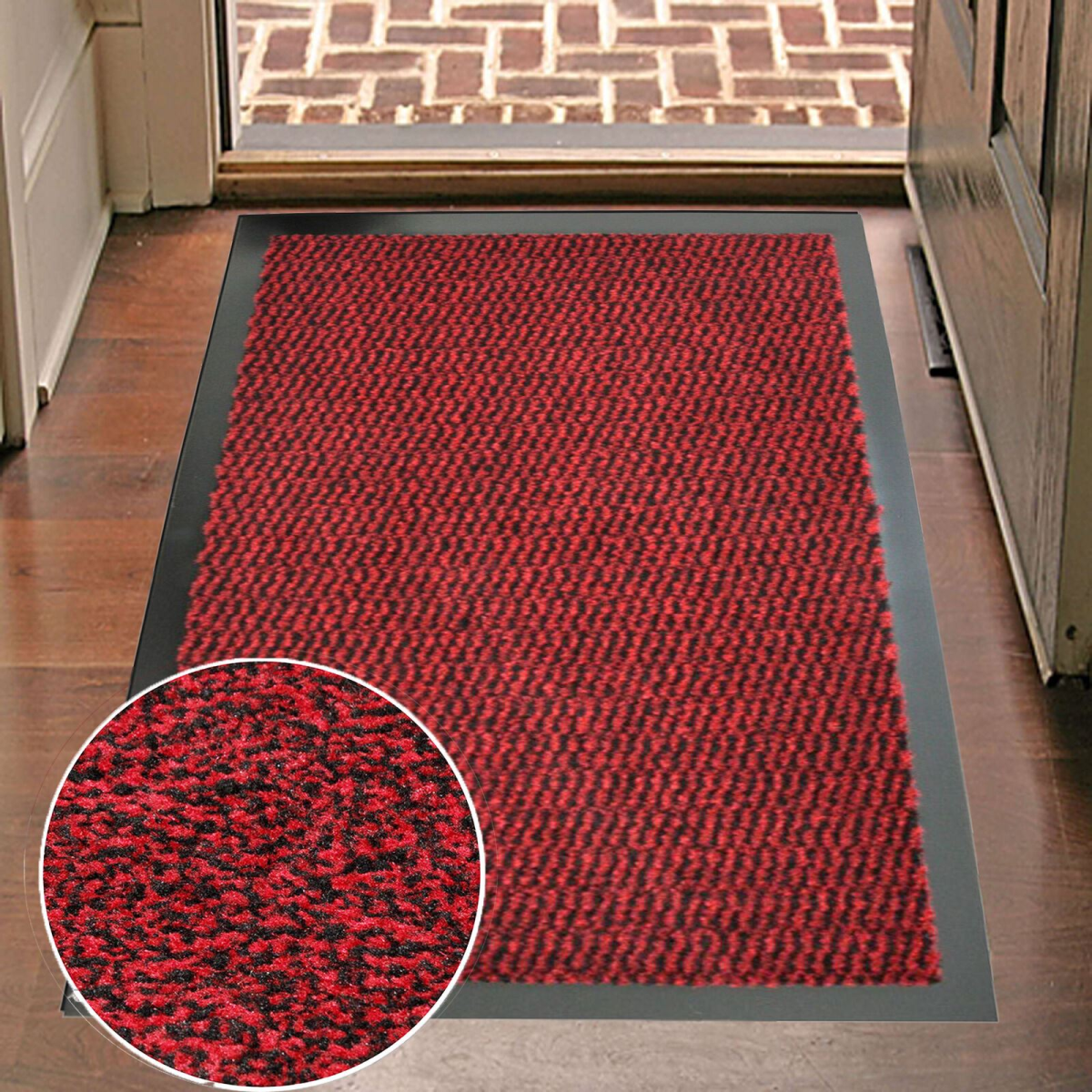 Super Hard Wearing Red Barrier Mat 80 x 140cm – Heavy Duty Dirt Barrier for High Traffic Areas