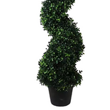 Leaf 120cm Artificial Boxwood Spiral Topiary in Pot – Realistic Maintenance-Free Plant