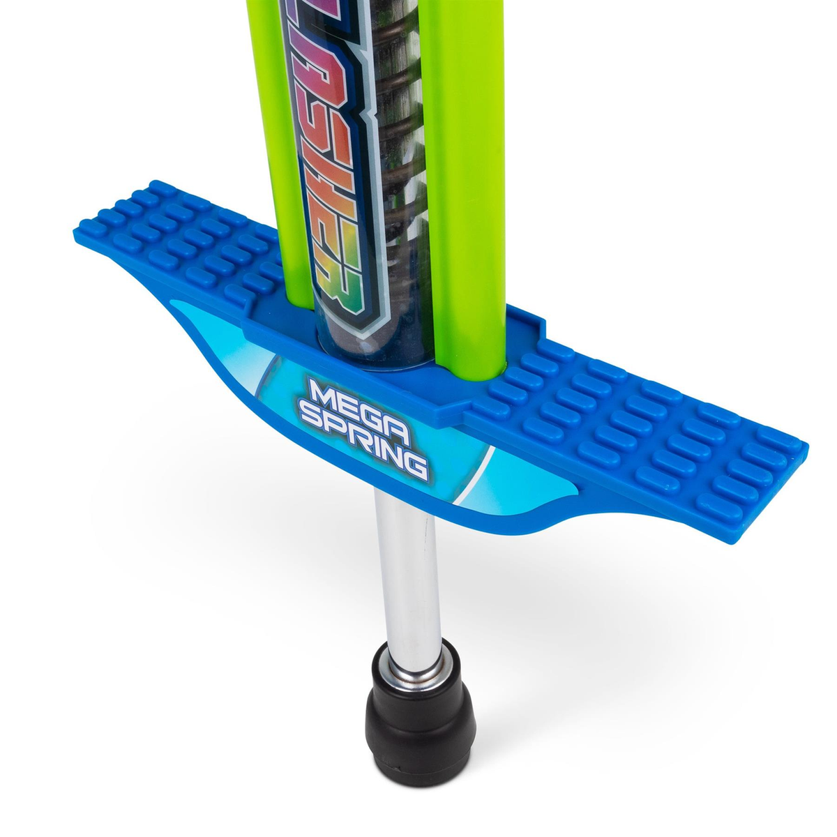 Ozbozz Go Light Up Pogo Stick, 89cm Spring-Powered – Outdoor Garden Game for Boys & Girls, Blue