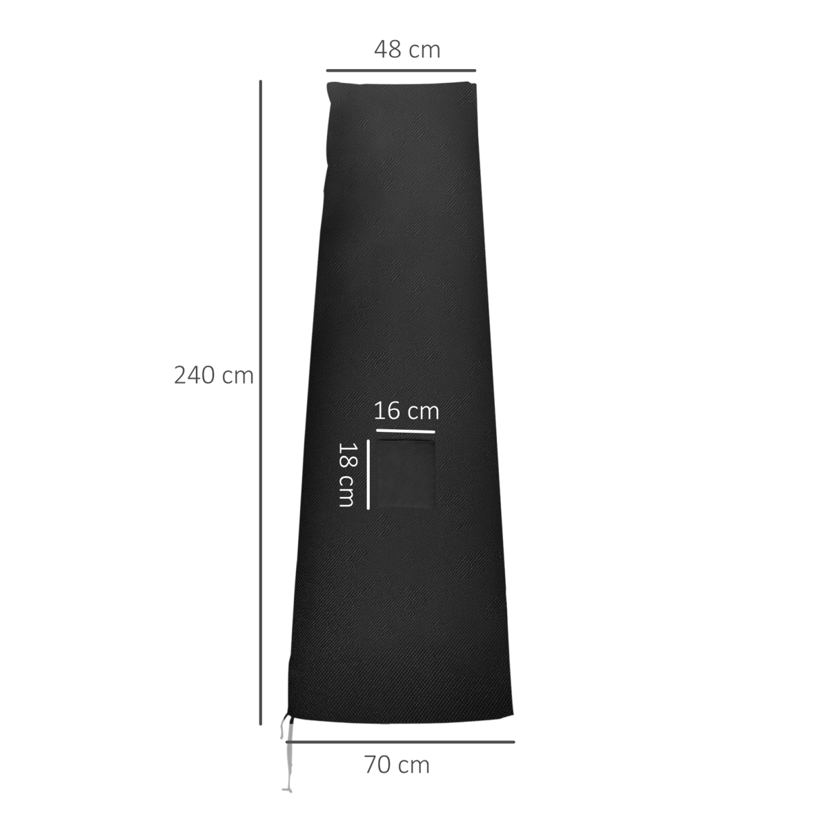 Outsunny Waterproof Parasol Cover with Cord Locks, 200cm – Weatherproof Cantilever Garden Umbrella Protector