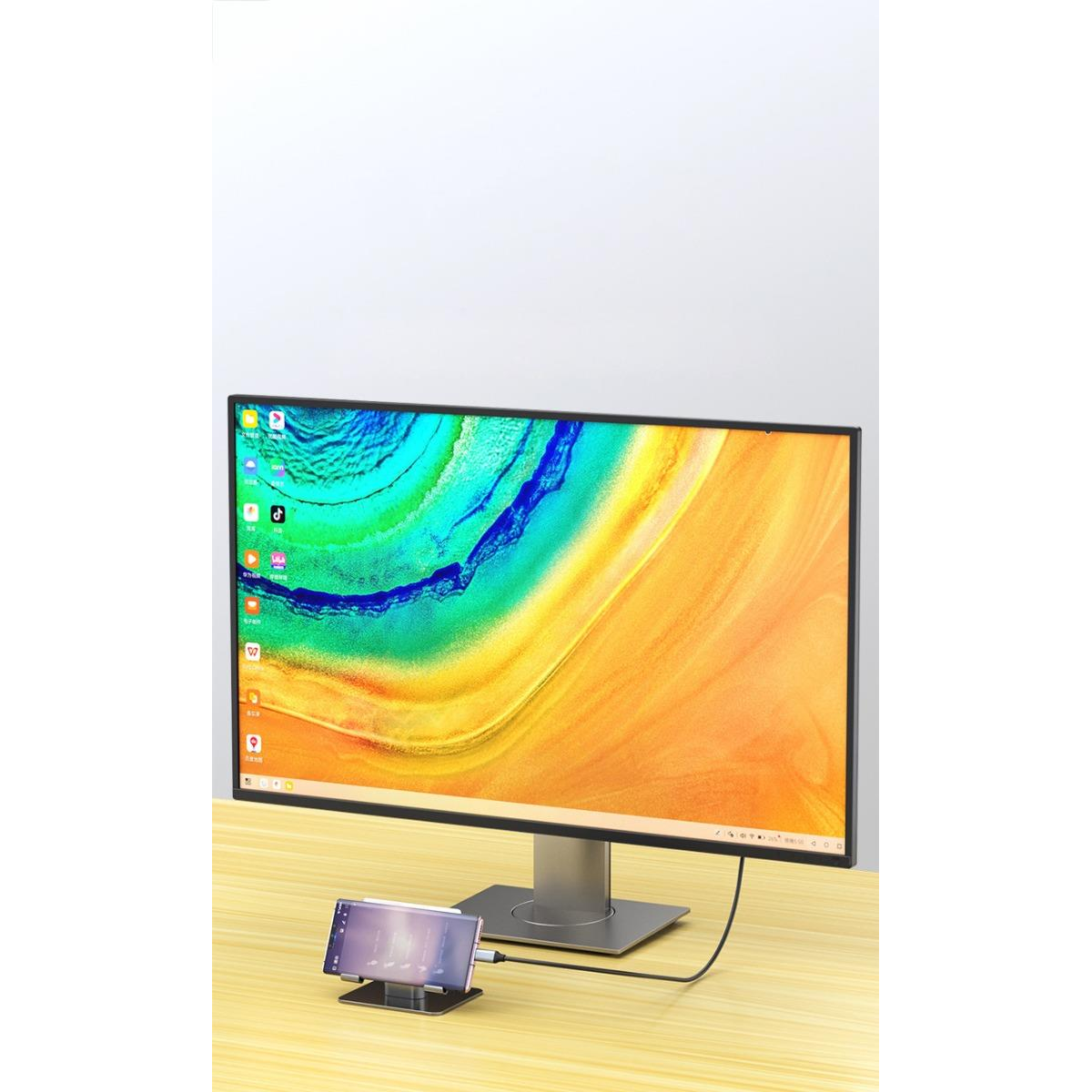 WYEFLOW USB-C to HDMI Cable 1.8m with 4K 60Hz Support – Braided Aluminium Video Cable, Black