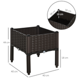 Raised Garden Planter Box – Brown