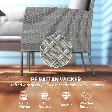 Outsunny rattan armchair detail