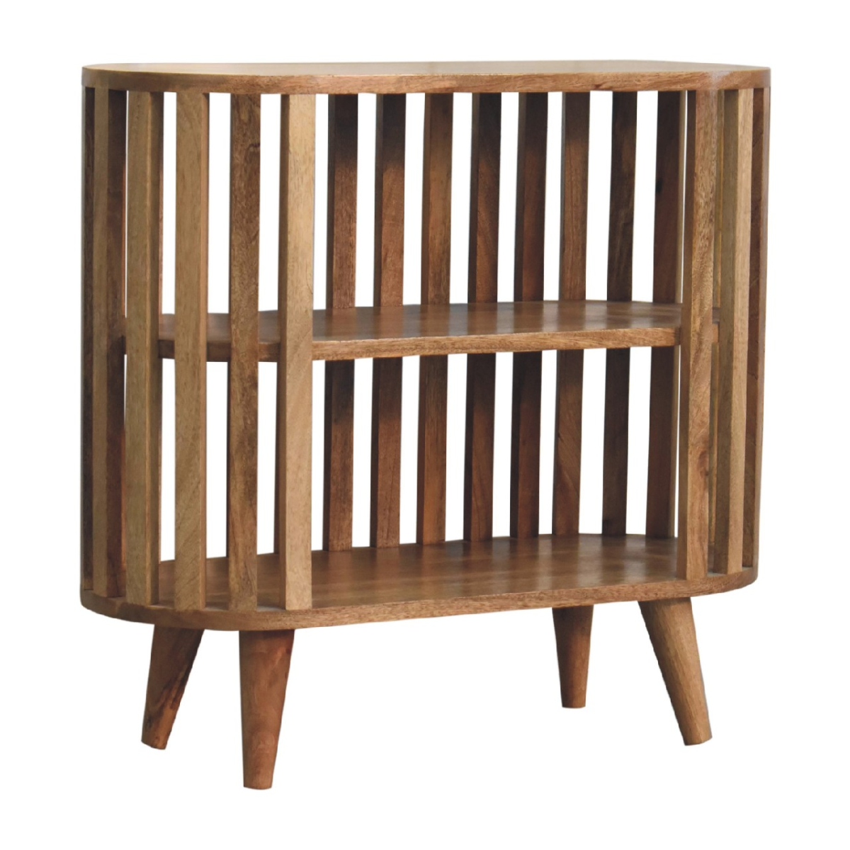 Artisan Ariella Solid Wood Cabinet with 2 Internal Shelves – Japanese-Inspired Storage, Brown