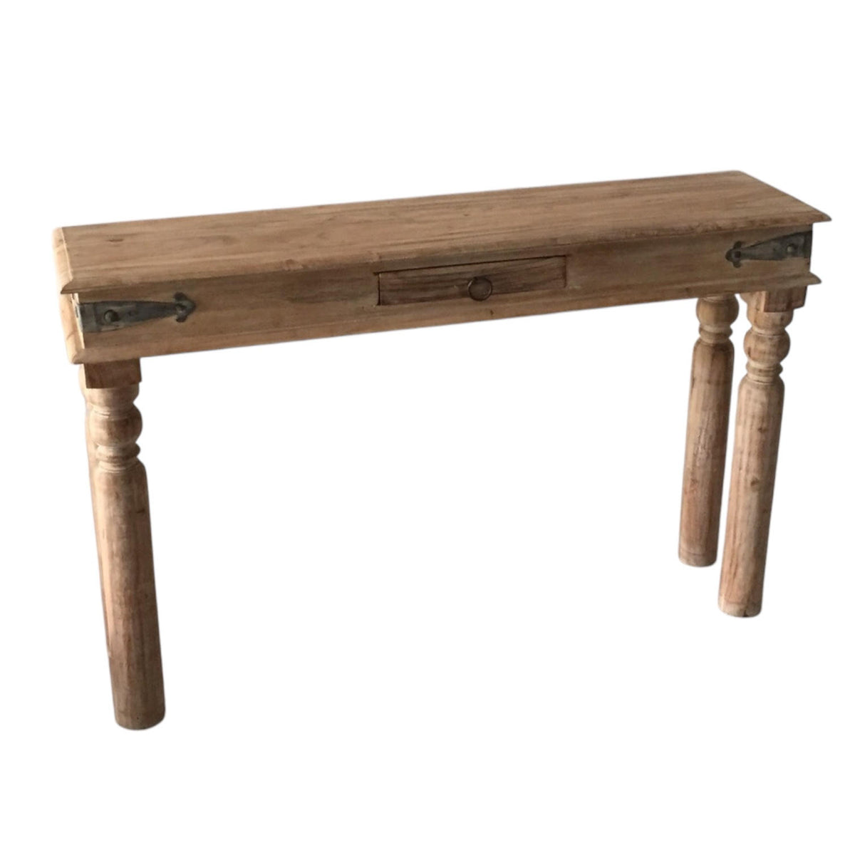AcaciaHome 120cm Wooden Console Table with Storage Drawers – Slim Hallway and Entryway Table, Modern Design