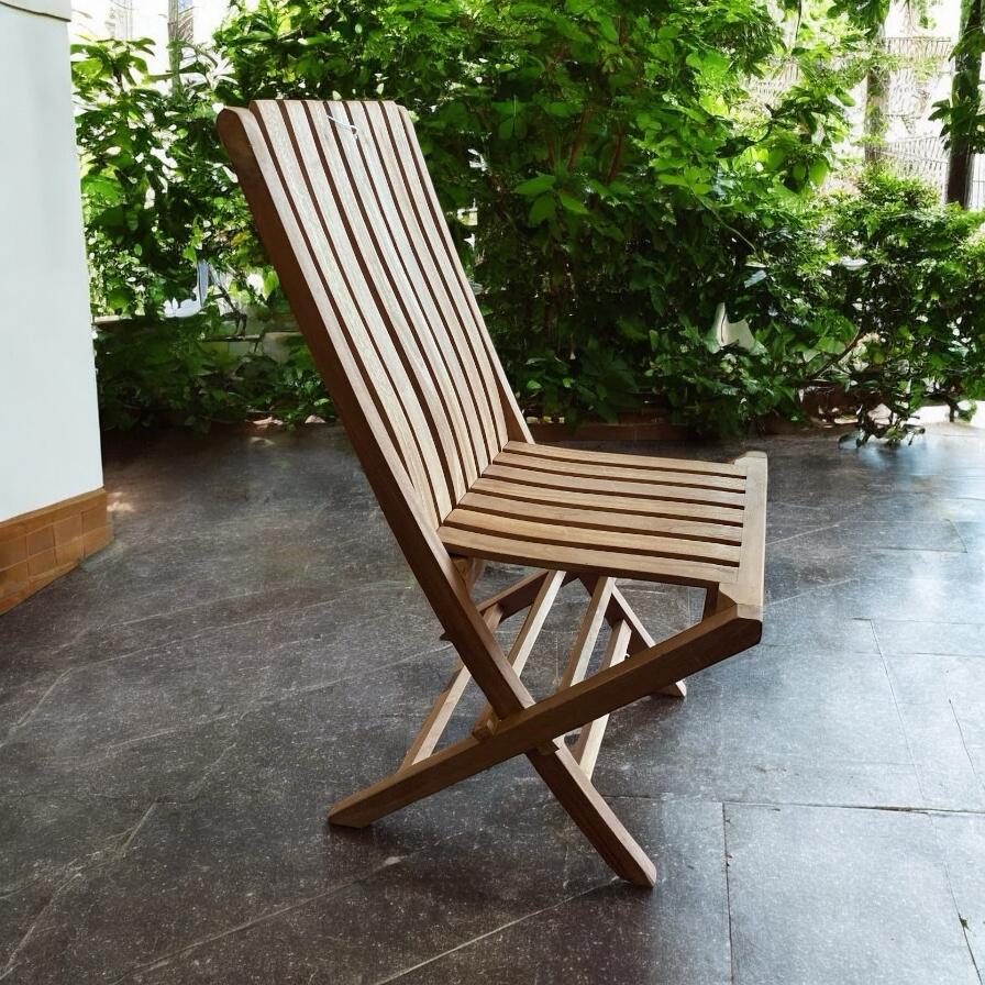 Miami Folding Teak Garden Chair – Grade A Teak Outdoor Seat, Easy to Assemble