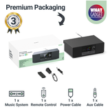 Majority Quadriga Music System with DAB+, Internet Radio, CD, Bluetooth & Spotify Connect – 120W, Black
