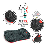 AFS-TEX Anti-Microbial Wobble Balance Board for Standing Desks – Core Strength and Posture, 35 x 50cm, Black (Pallet of 120)
