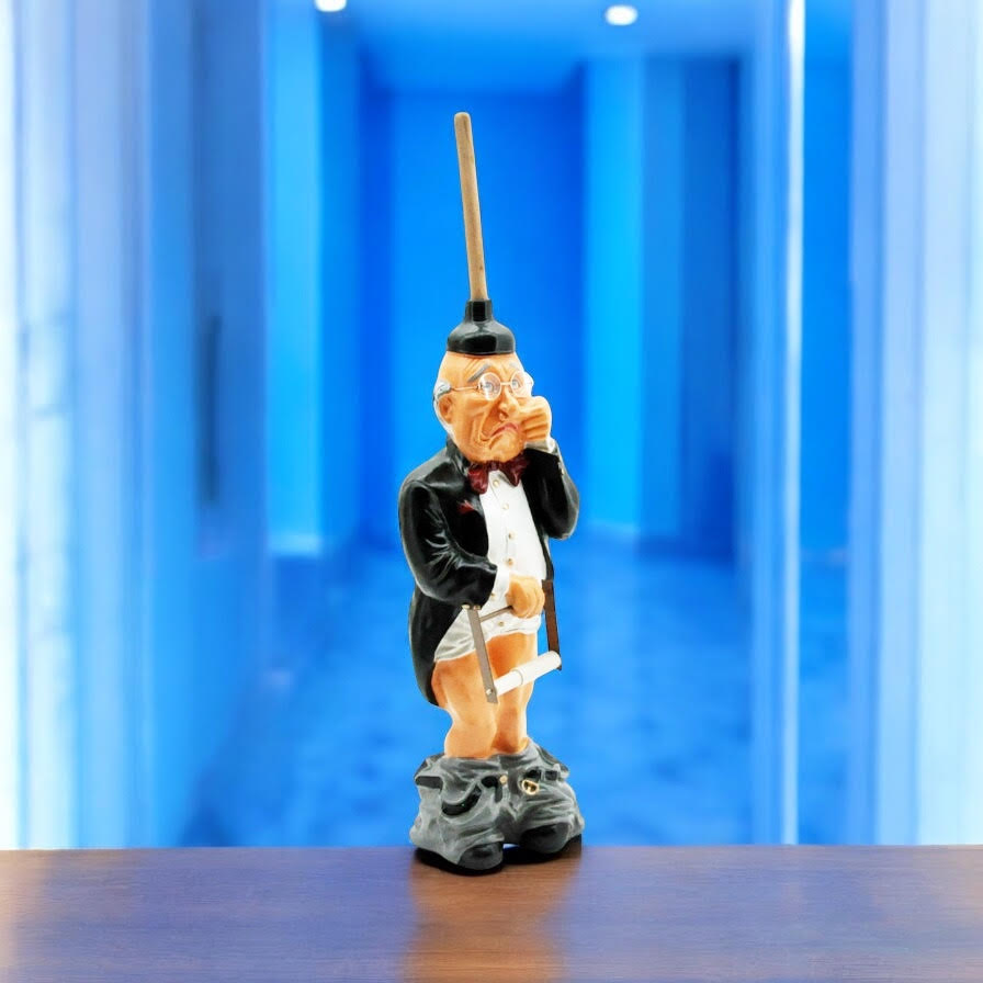 76cm Old Man Toilet Roll Holder – Freestanding Gentleman Tissue Holder for Bedroom or Bathroom