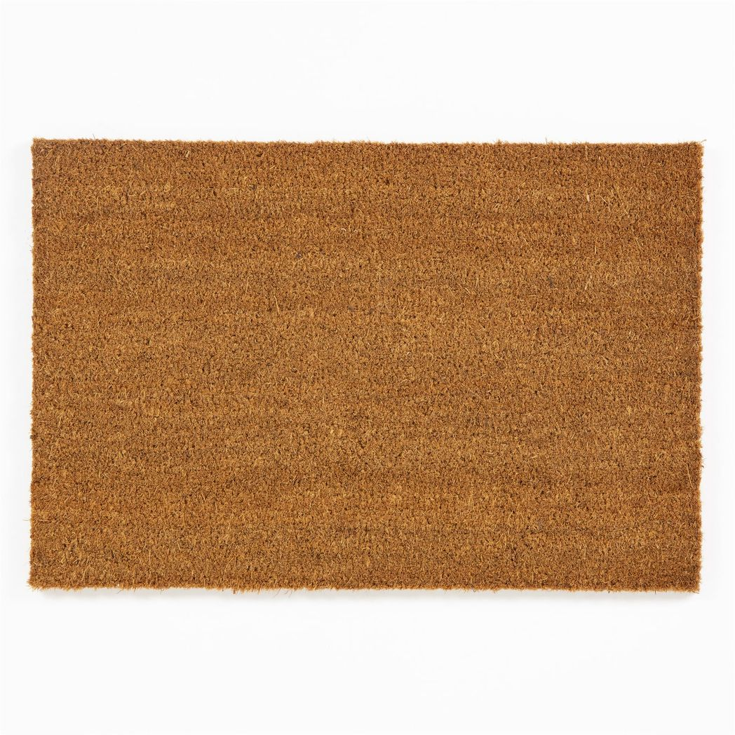 Arthouse Astley Plain PVC-Backed Natural Coir Doormat, 40 x 60 cm – Mud Stopper Entrance Mat