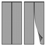VINSANI Magnetic Insect Door Screen Curtain – Fly and Mosquito Barrier for Doorways, Black