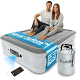 Huddle Never Deflate Air Bed with Dual-Action Pump, Comfort Dial & Nightlight – Double