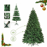 Colorado Artificial Christmas Tree, 6ft Hinged Pine Effect with Metal Stand – Indoor/Outdoor, Green