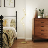 HOMCOM LED Floor Lamp, 3 Brightness Levels – Gold