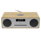 Majority Oakington Music System with CD Player, DAB/DAB+/FM Radio & Bluetooth – Wooden Finish Hi-Fi with Remote