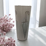 Cream Metal Umbrella Stand, 49cm – Sleek Umbrella Holder for Hallways, Entryways and Offices, Design Finish