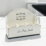 36cm Wooden Shabby White Frilly Box Photo Frame – Country-Style Home Decor