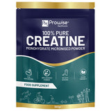 Prowise Creatine Monohydrate Powder, 360g Pouch – 100 Servings, Pure Micronised, Unflavoured & Vegan
