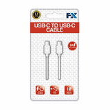 FX Braided USB-C to USB-C Data Cable, 1m – Sync and Fast Charge Android Devices and Laptops