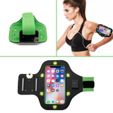 Aquarius LED Sports Armband for Smartphones – Touchscreen Window, Splashproof, for Running & Cycling