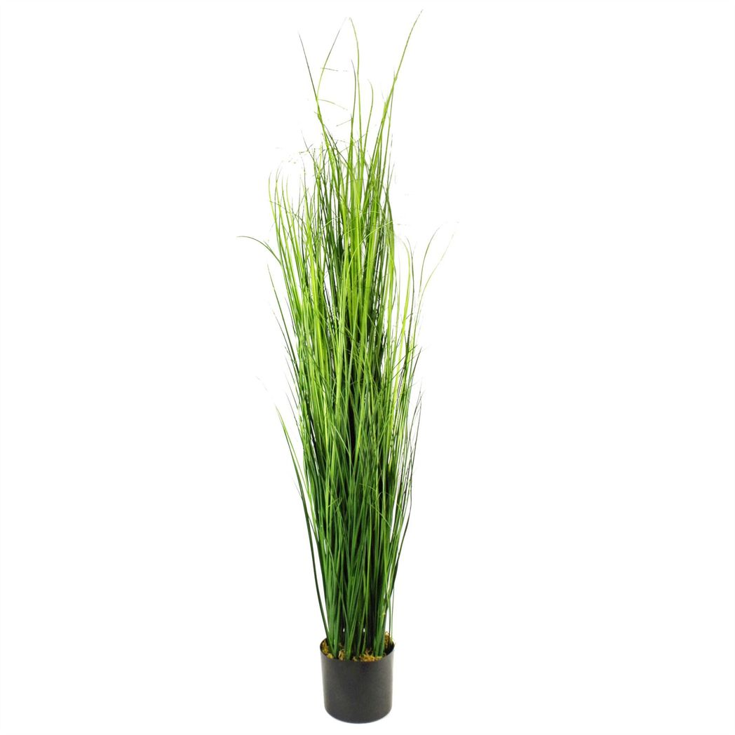 130cm Artificial Extra Large Grass Plant with Copper Metal Planter