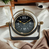 Black Mantel Clock with Silent Sweep Movement – Elegant Tabletop Timepiece, Quiet Operation