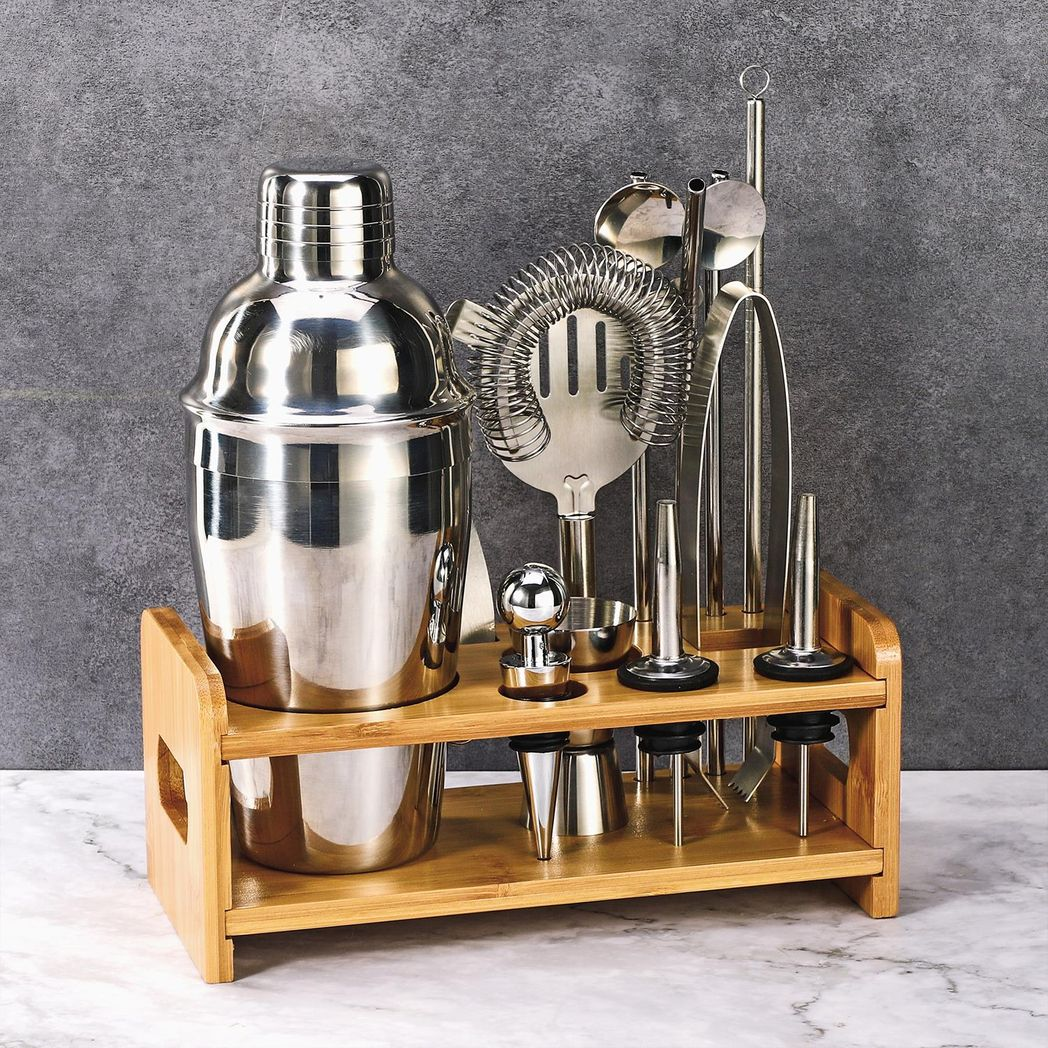 Vinsani 15-Piece Cocktail Set – Cocktail Shaker and Bar Tools for Home Bartending
