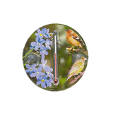 Avilo Outdoor Window Thermometer – Edwardian Ornithological Bird Illustrations, Garden Window Decor