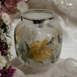 13cm Round Glass Flower Vase