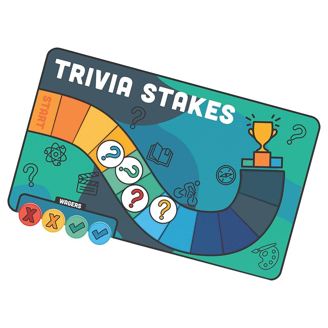 Mattel Trivia Stakes Family Board Game – Trivia and Wagers for Ages 12+, Game Night Fun