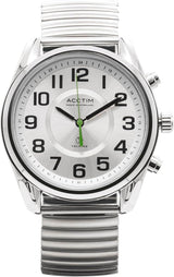 Acctim Men's Minmere 41mm Radio Controlled Talking Watch – Silver Dial